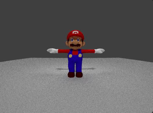 Simple Mario Model rig preview image